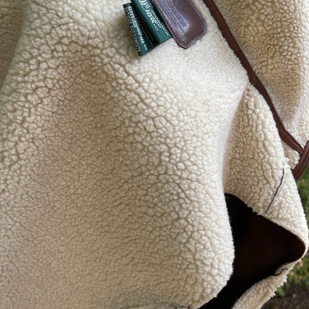 LAUREN RALPH LAUREN VEGAN SHERPA ZIP VEST M - Picture 13 of 15